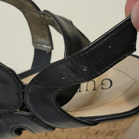 Guess Platform Wedge Cork Sandal High Heel Open Toe Round Toe Sexy Y2K Trendy 7 - Picture 11 of 14